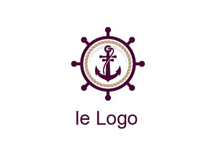ship anchor in ship wheel