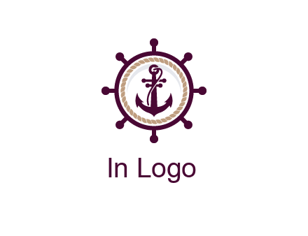 ship anchor in ship wheel