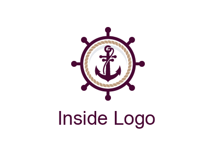 ship anchor in ship wheel