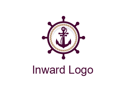 ship anchor in ship wheel