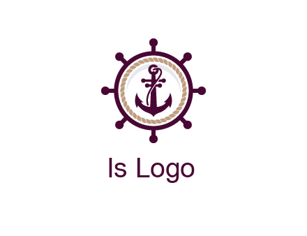 ship anchor in ship wheel