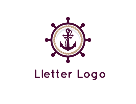 ship anchor in ship wheel