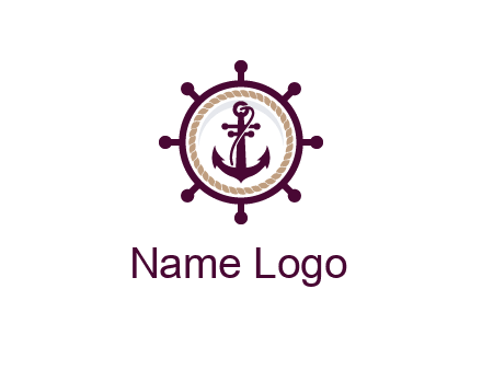 ship anchor in ship wheel