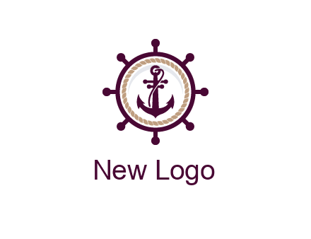 ship anchor in ship wheel
