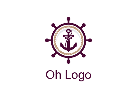 ship anchor in ship wheel