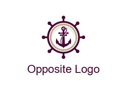 ship anchor in ship wheel