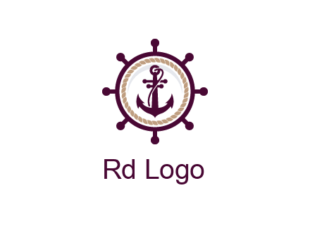 ship anchor in ship wheel
