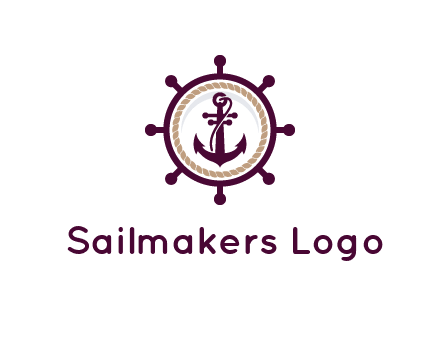 ship anchor in ship wheel