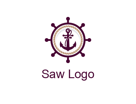 ship anchor in ship wheel