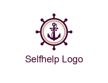 ship anchor in ship wheel