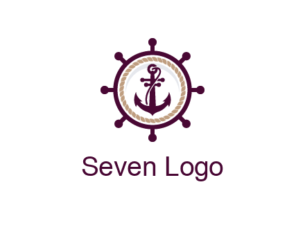 ship anchor in ship wheel