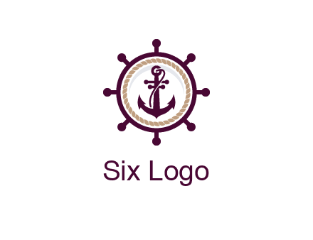 ship anchor in ship wheel