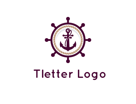 ship anchor in ship wheel