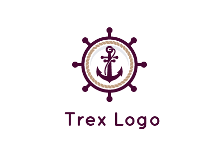 ship anchor in ship wheel