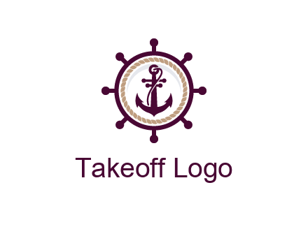 ship anchor in ship wheel