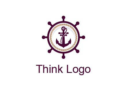 ship anchor in ship wheel