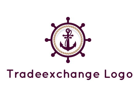ship anchor in ship wheel