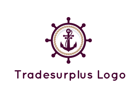ship anchor in ship wheel