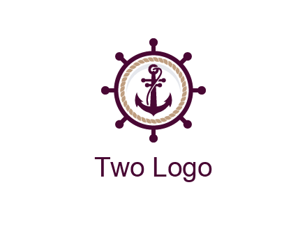 ship anchor in ship wheel