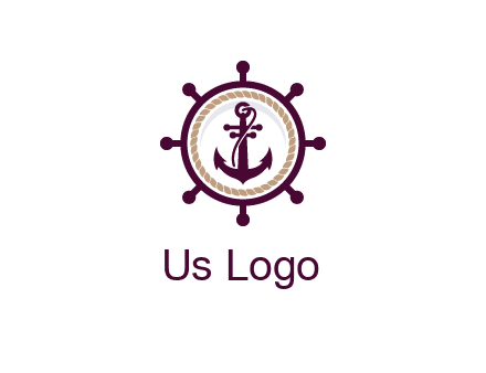 ship anchor in ship wheel