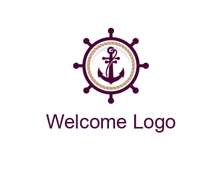 ship anchor in ship wheel