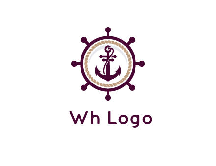ship anchor in ship wheel