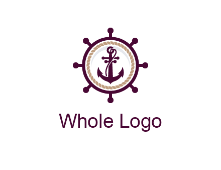 ship anchor in ship wheel