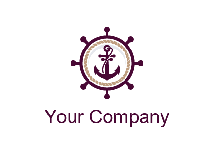 ship anchor in ship wheel