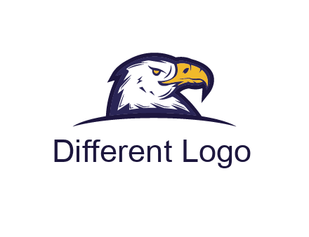 eagle face side pose with curved beak