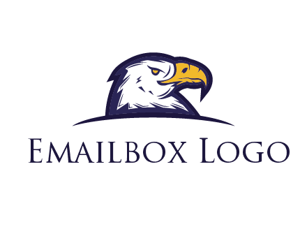 eagle face side pose with curved beak