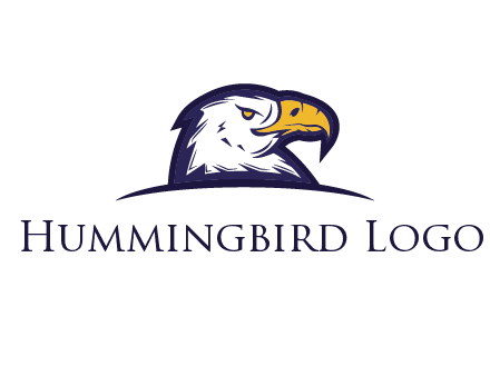 eagle face side pose with curved beak