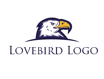 eagle face side pose with curved beak