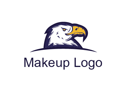 eagle face side pose with curved beak