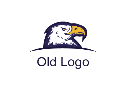 eagle face side pose with curved beak