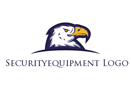 eagle face side pose with curved beak