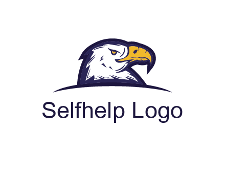 eagle face side pose with curved beak