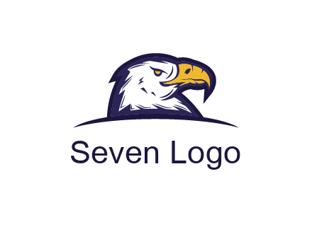 eagle face side pose with curved beak