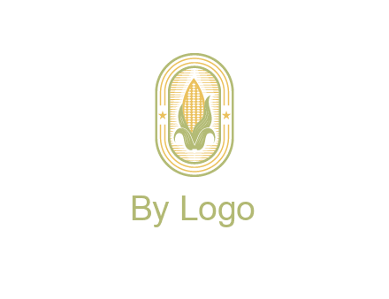 corn in oval with line and stars