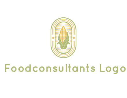 corn in oval with line and stars