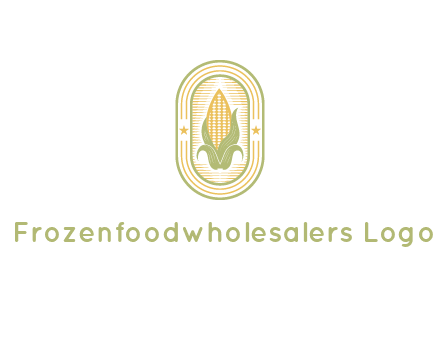 corn in oval with line and stars