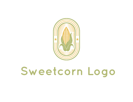 corn in oval with line and stars