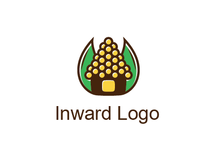 leaves behind corn