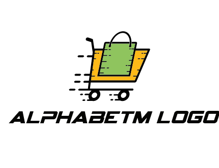 shopping bag in shopping cart