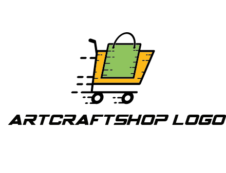 shopping bag in shopping cart