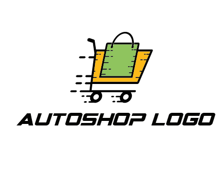 shopping bag in shopping cart