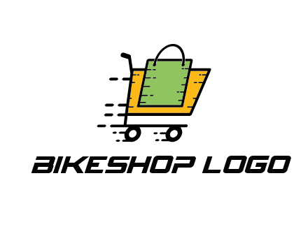 shopping bag in shopping cart