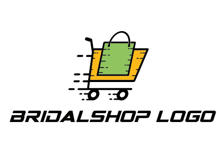 shopping bag in shopping cart