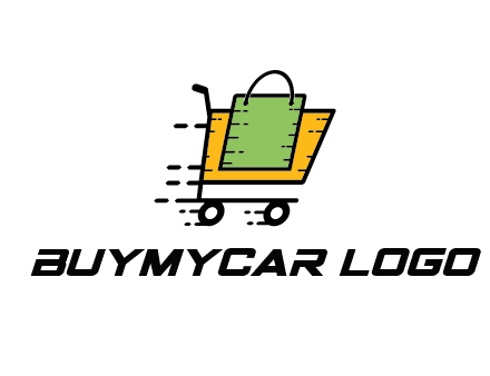 shopping bag in shopping cart