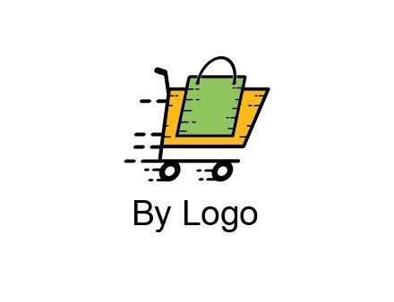shopping bag in shopping cart