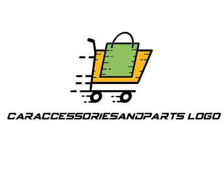 shopping bag in shopping cart